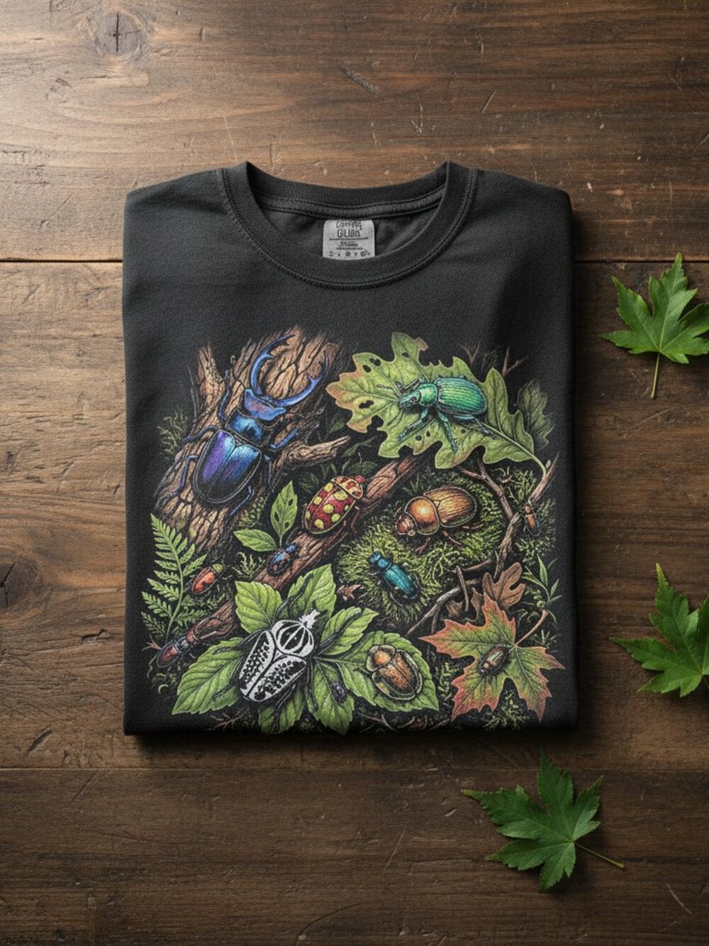 90s Beetle Habitat Entomology Graphic Tee | Cottagecore Nature Shirt